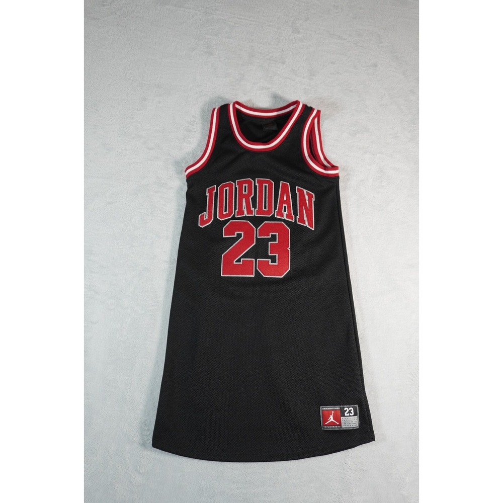 Jordan Nike‎ Girls 23 Jersey Long Tank Top  Size L Gym Black Sleeveless MSRP $45 - Picture 7 of 12